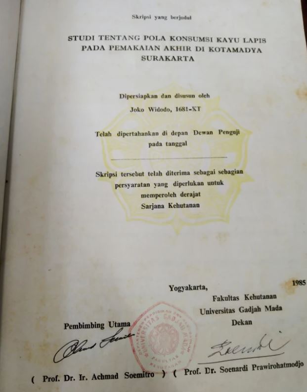 Skripsi Jokowi