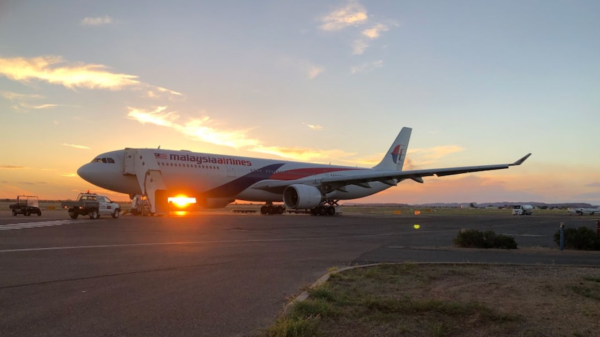 MH122 on tarmac in Alice Springs