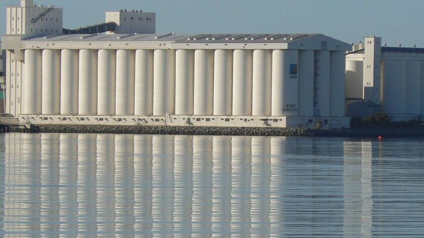 Grain silos at Port Lincoln in SA
