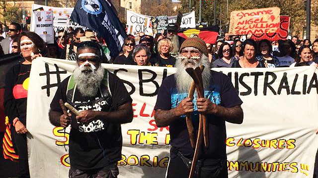 Protest march in Adelaide against closing remote communities