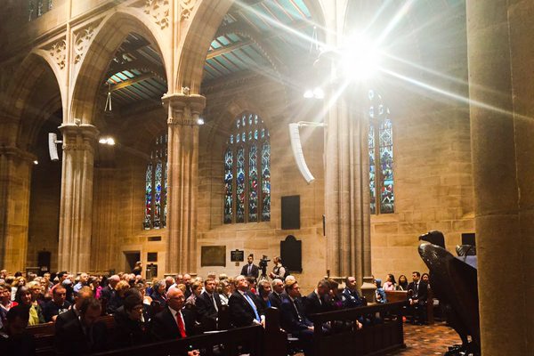 A special prayer service for victims of the Paris attacks is held at St Andrew's Cathedral.