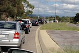 Delays on Woodcock Drive due to the closure of Tharwa Drive in Canberra's south.
