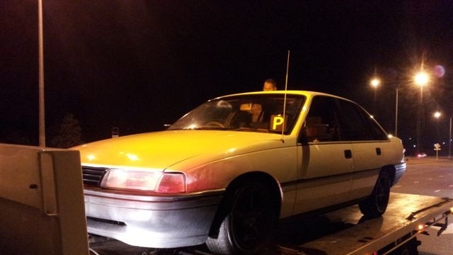 A car impounded after allegedly being driven 70km over the speed limit in Alexander Heights, Perth.