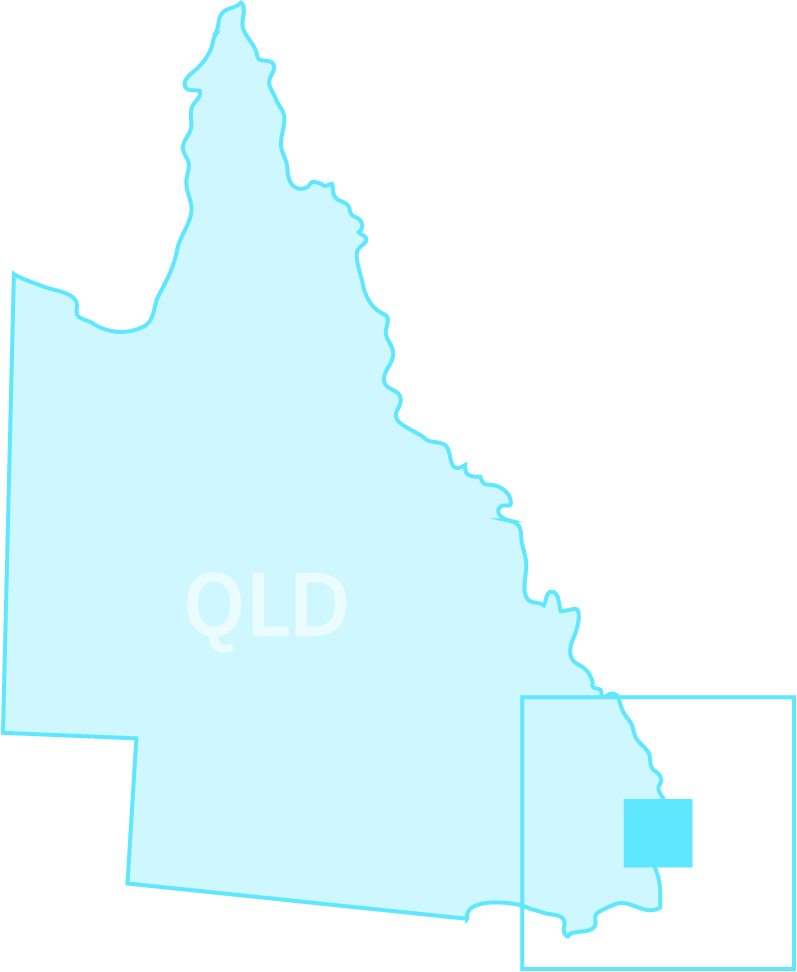 Map of QLD showing Division of Moncrieff