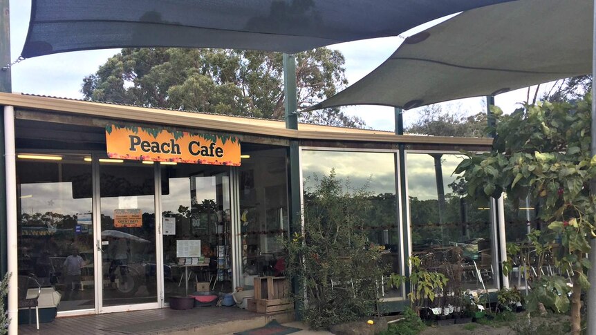 A cafe on Len Rayner's Yarra Valley farm