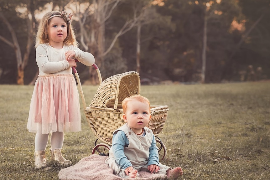 two children in a park 