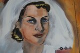 An image of an Australian nurse that forms part of Robert Doyle’s mural in Yuleba, west of Brisbane.