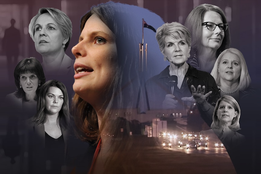 A montage of eight faces of female politicians