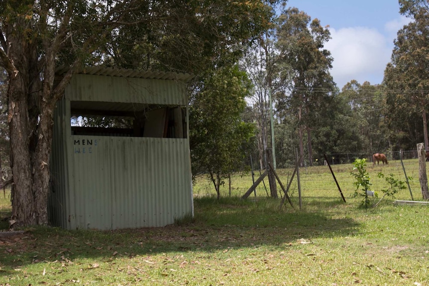 Men's shed toilet at Mandalong cricket ground