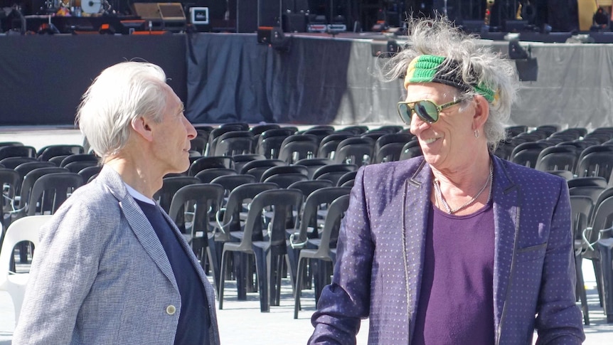 Keith Richards and Charlie Watts