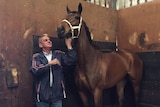 Gelding The Cleaner with trainer Mick Burles