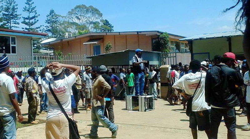 Students gather at the University of Goroka