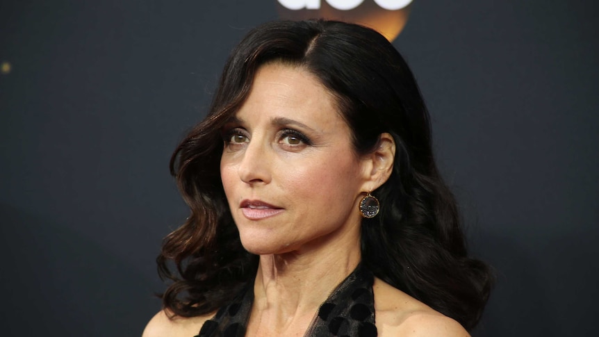 A close-up of Julia Louis-Dreyfus.