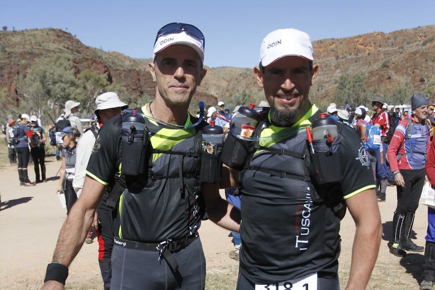 Two competitors in rogaining championships pose for camera