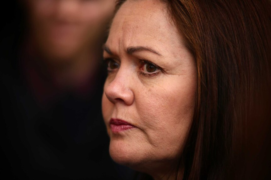 Close up of WA Opposition Leader Liza Harvey. Her expression is serious.