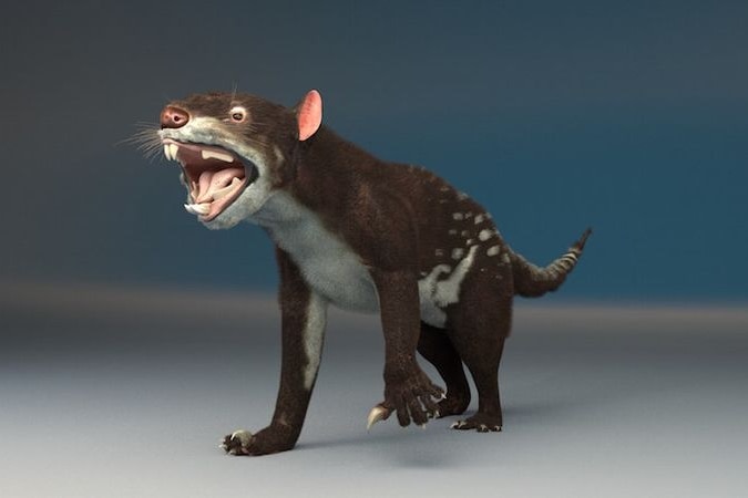 A 3d illustration of a cat-like creature