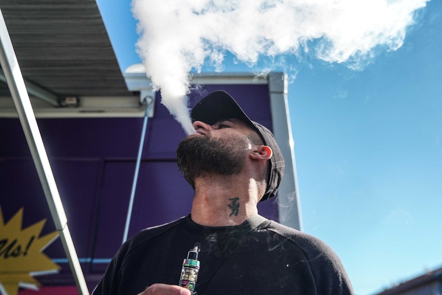 Vape store owner Jay Karanouh at Aussie Vape Day.