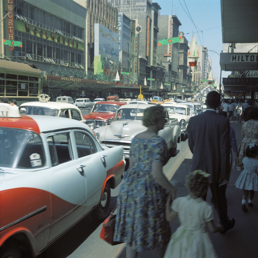 Bourke St, Melbourne in the 1960s