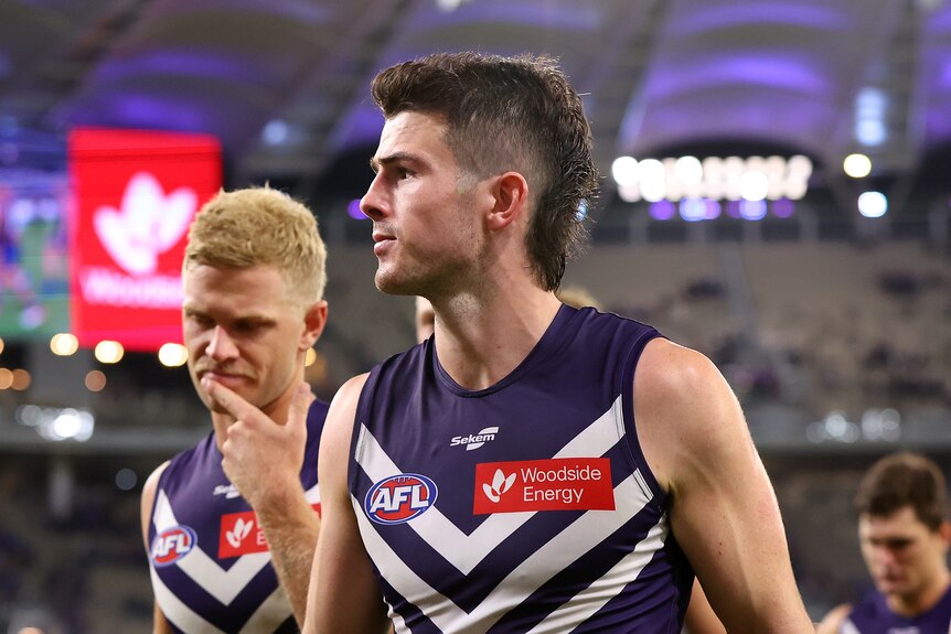 Andrew Brayshaw has a disappointed look on his face