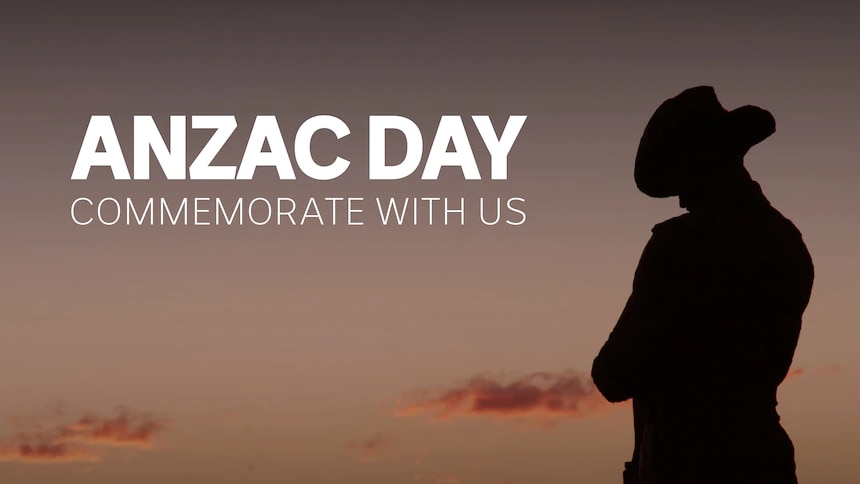 A soldier at an Anzac Day dawn service. 