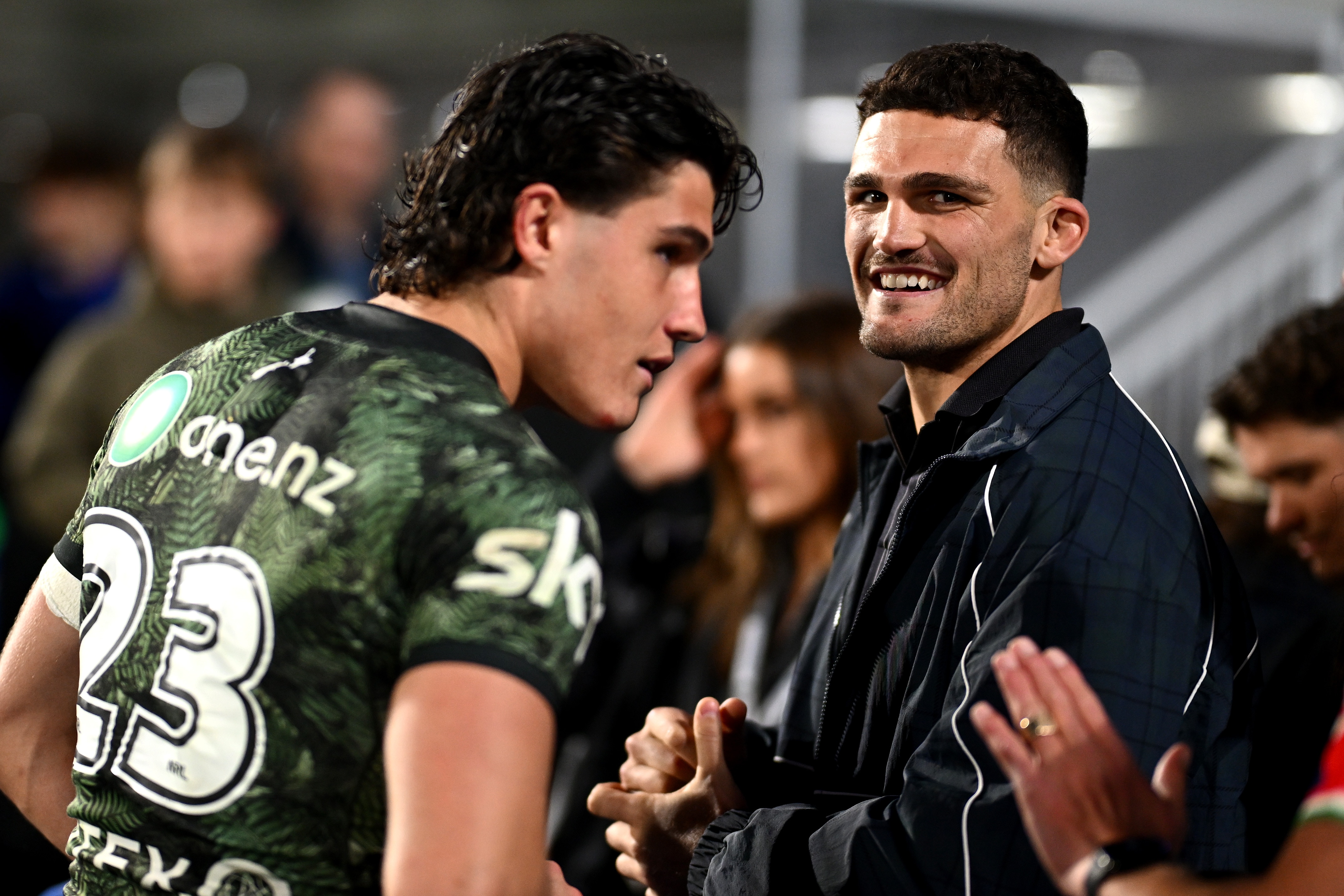 Live: Nathan Cleary beams as debutant brother takes Warriors ahead of Panthers