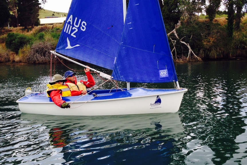 Seth Cleland sailing with Chris Symonds
