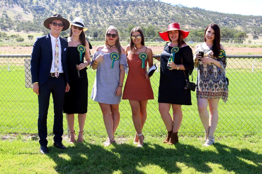 Six young Nationals lined up at the York Races.