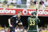 Six-shooter ... Woakes sent Shane Watson packing for his first of a half-dozen wickets.