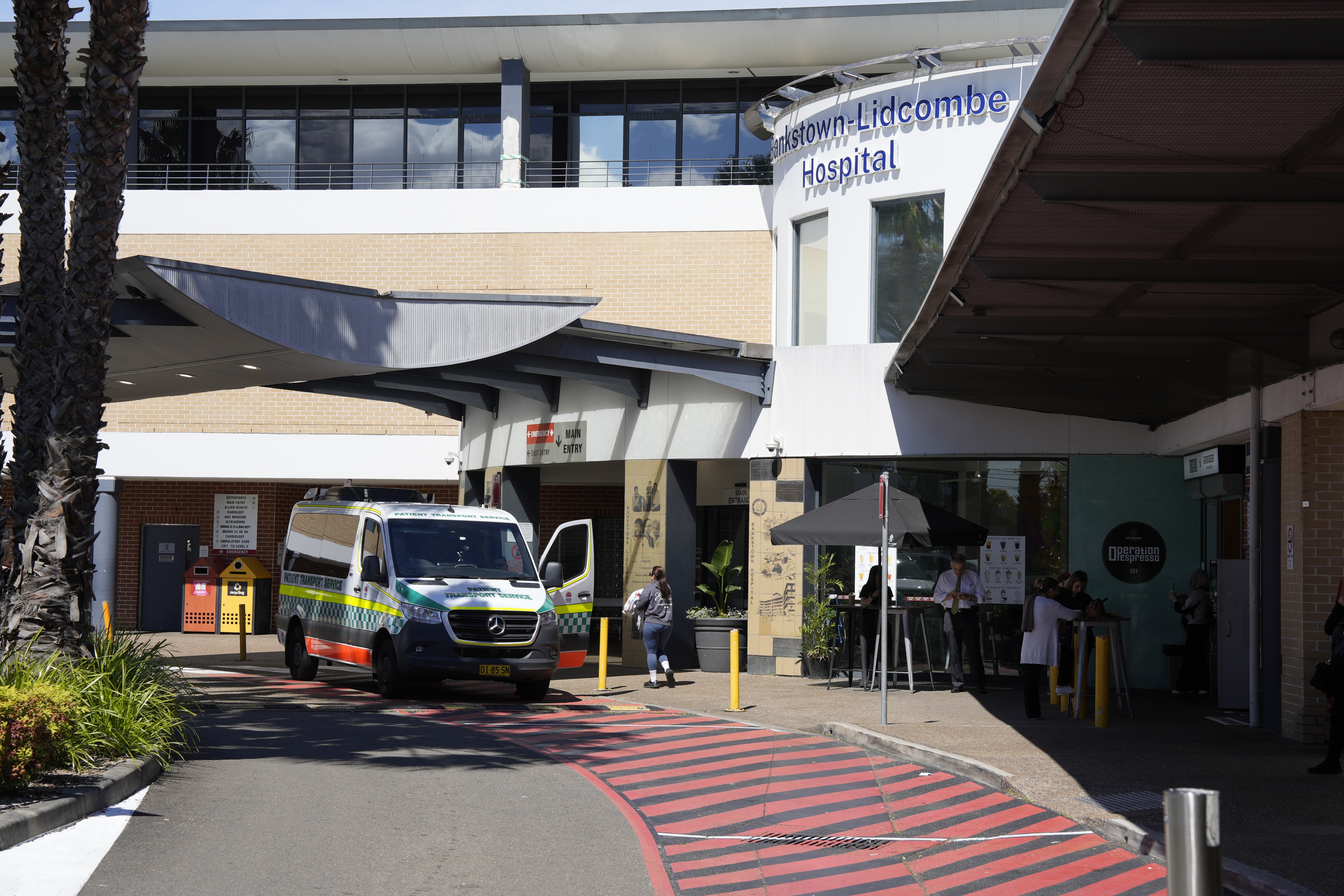 The outside of Bankstown-Lidcombe Hospital