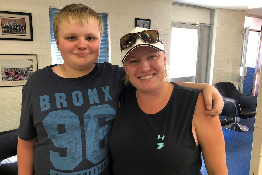 Mandy Grieger with her 13-year-old son, Jack