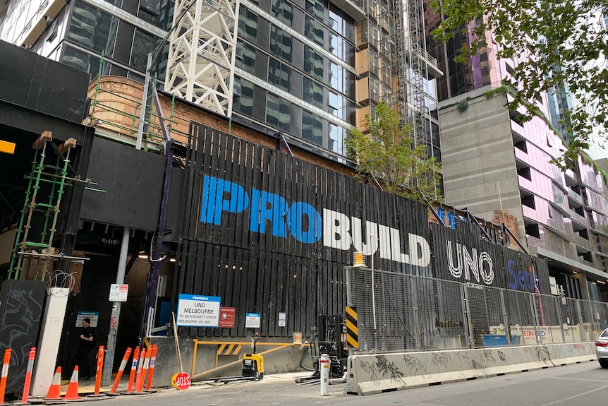 Probuild's site at A'Beckett St in central Melbourne sits largely vacant.