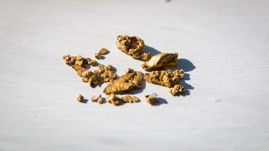 A collection of gold nuggets have been discovered with the help of a metal detector.