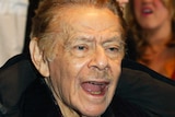 Actor Jerry Stiller looking excited.