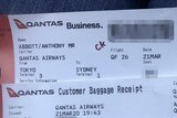 Tony Abbott boarding pass