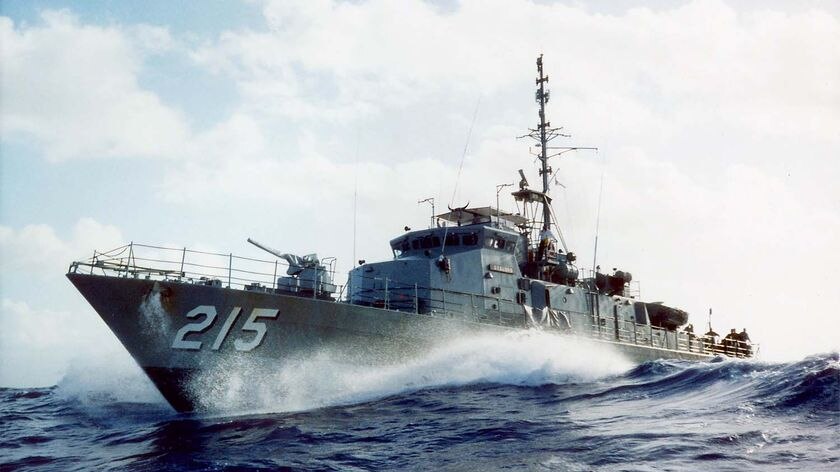 Shots fired: A Royal Australian Navy patrol boat (File photo)