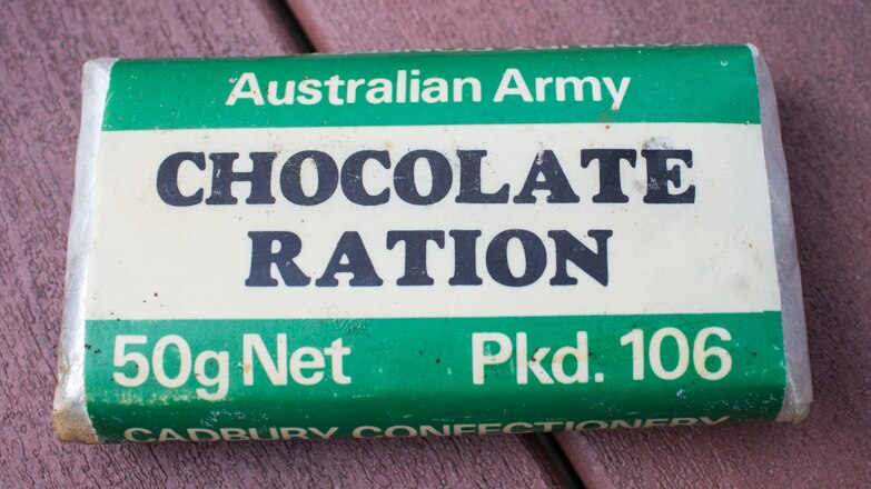 A chocolate ration for the soldiers