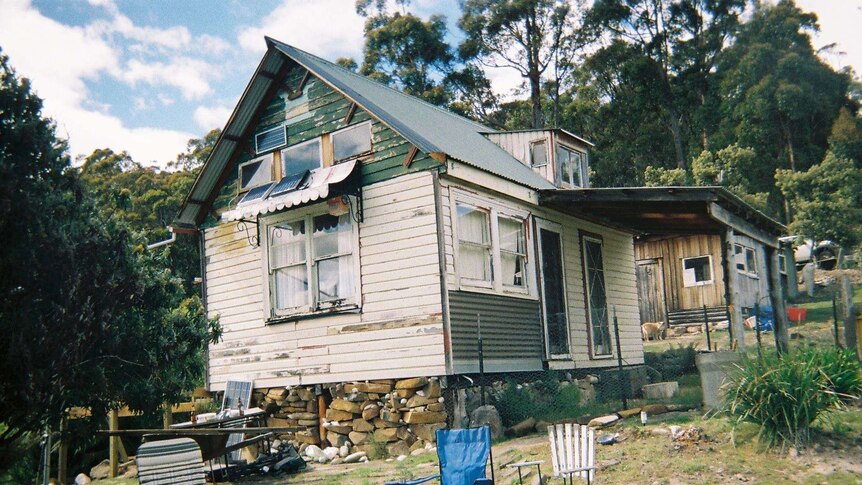 Kayla Amos Roberts' house, Weld's End, which was destroyed in the 2019 Tasmanian bushfires