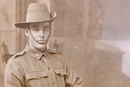 Australian soldier, Frank Shaw, who fought at the battle of Hamel