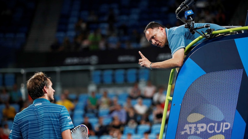 Watch: Daniil Medvedev accidentally hits spectator at Vienna Open