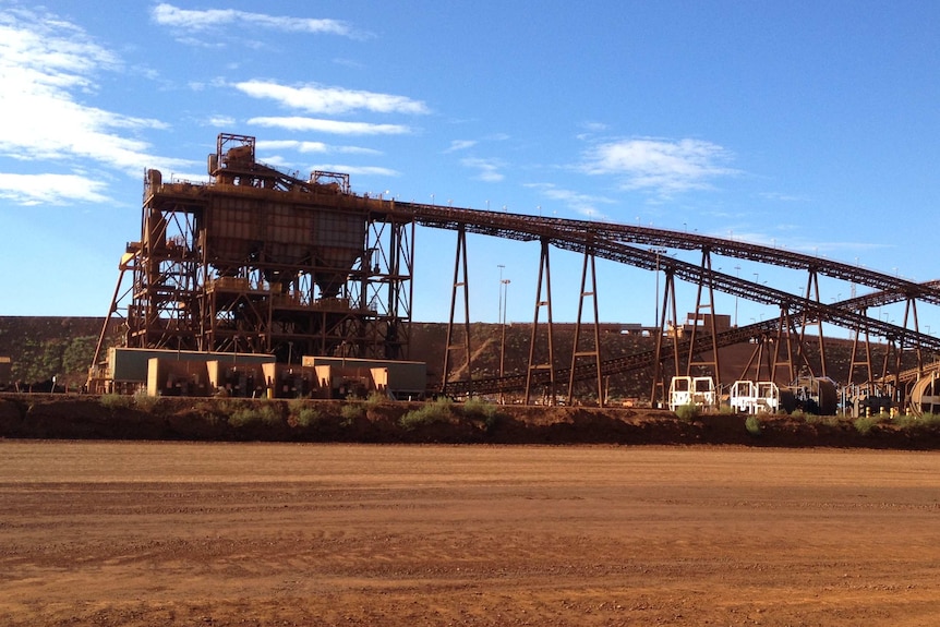 Fortescue Metal's Christmas creek iron ore crushing plant.