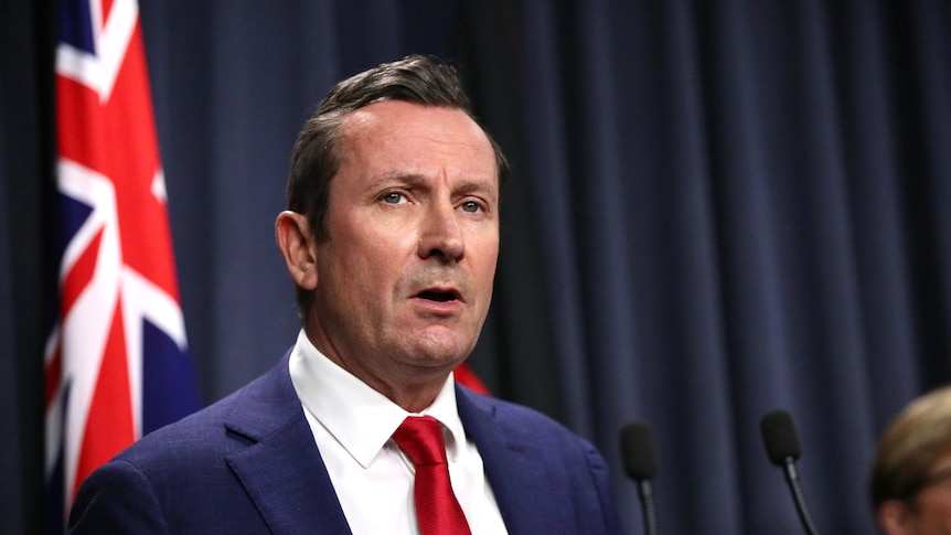 Mark McGowan at a press conference