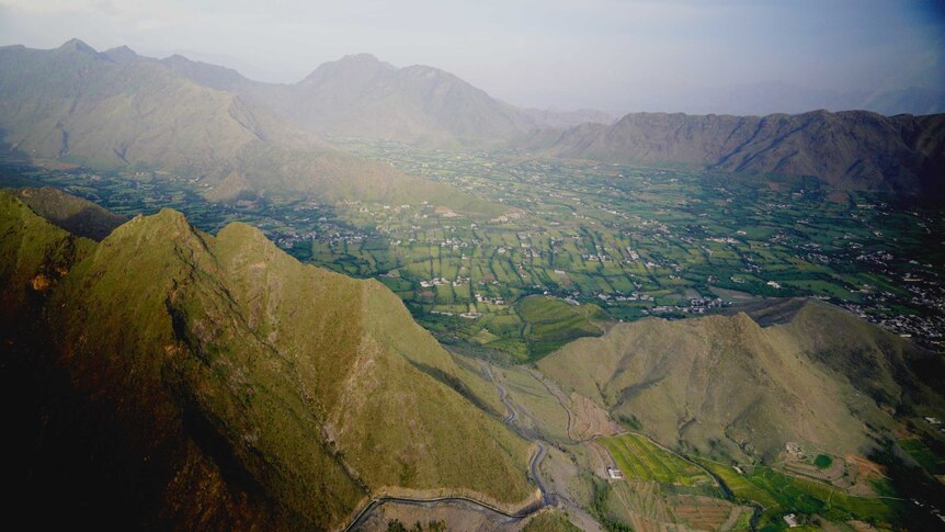 The mountains of Khyber Pakhtunkhwa from above