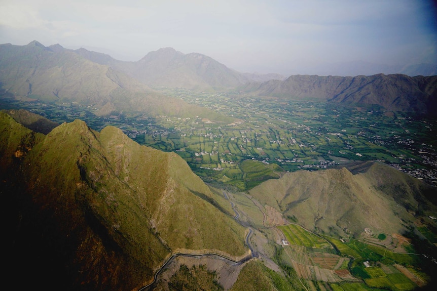 The mountains of Khyber Pakhtunkhwa from above