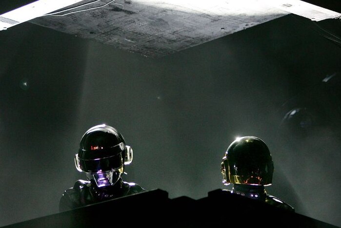 Daft Punk perform during the Vegoose music festival