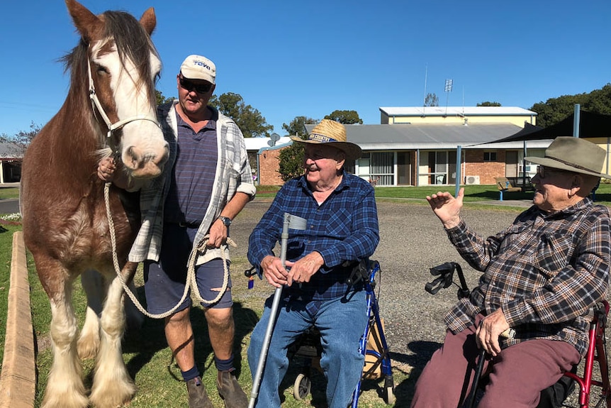 Clydesdale John 'Tracker' and Noel Ellem