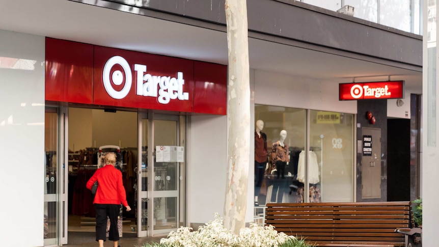 A woman entering a Target store in WA