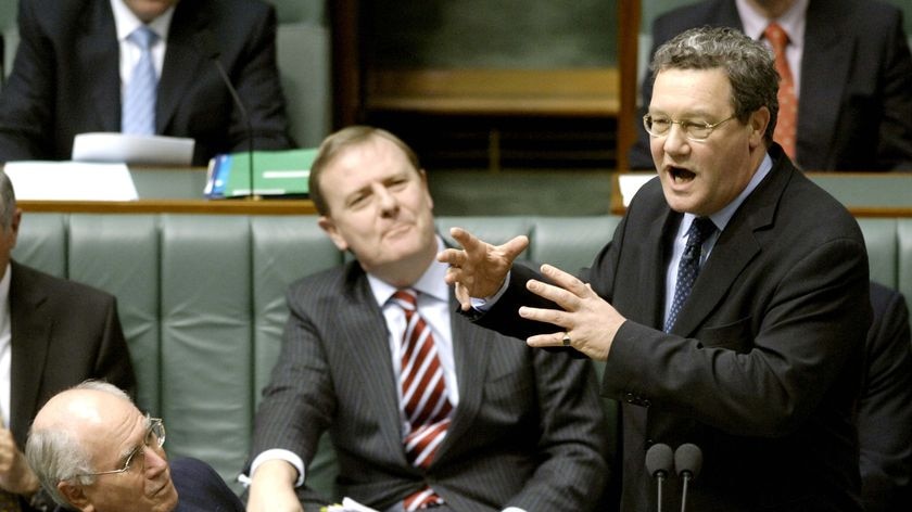 Alexander Downer speaks during question time