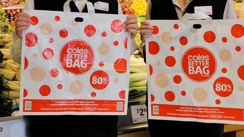 Coles reusable plastic bags