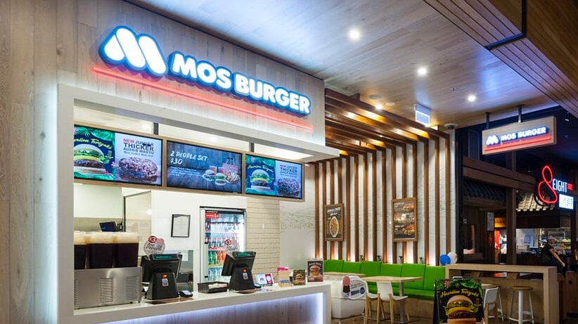 MOS Burger restaurant at Westfield Garden City, Queensland.