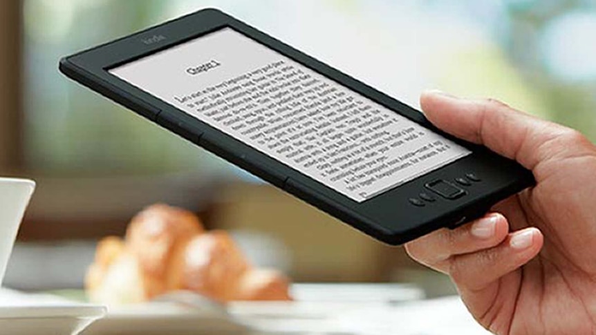 A Kindle ebook reader